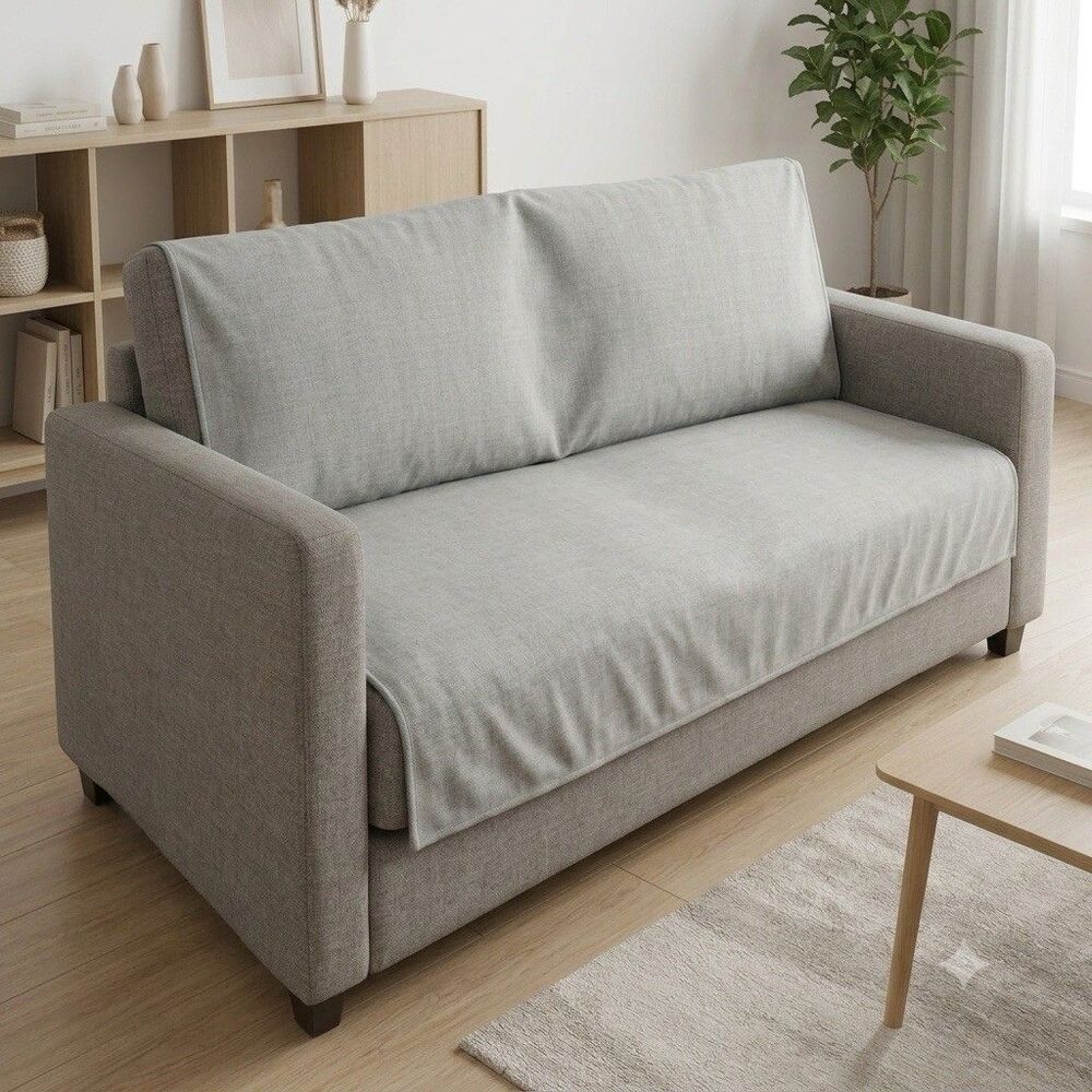 Set of 2 for 1 Couch Gray Sofa Covers Non-Slip Furniture Protectors 36“x72“ New